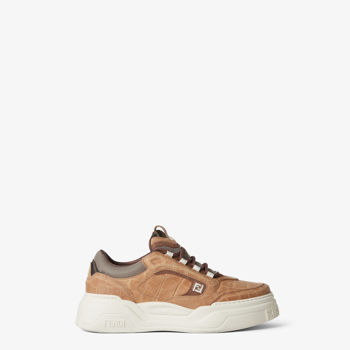 Fendi Force Trainers Beige leather low-tops Beige - Image 1/4