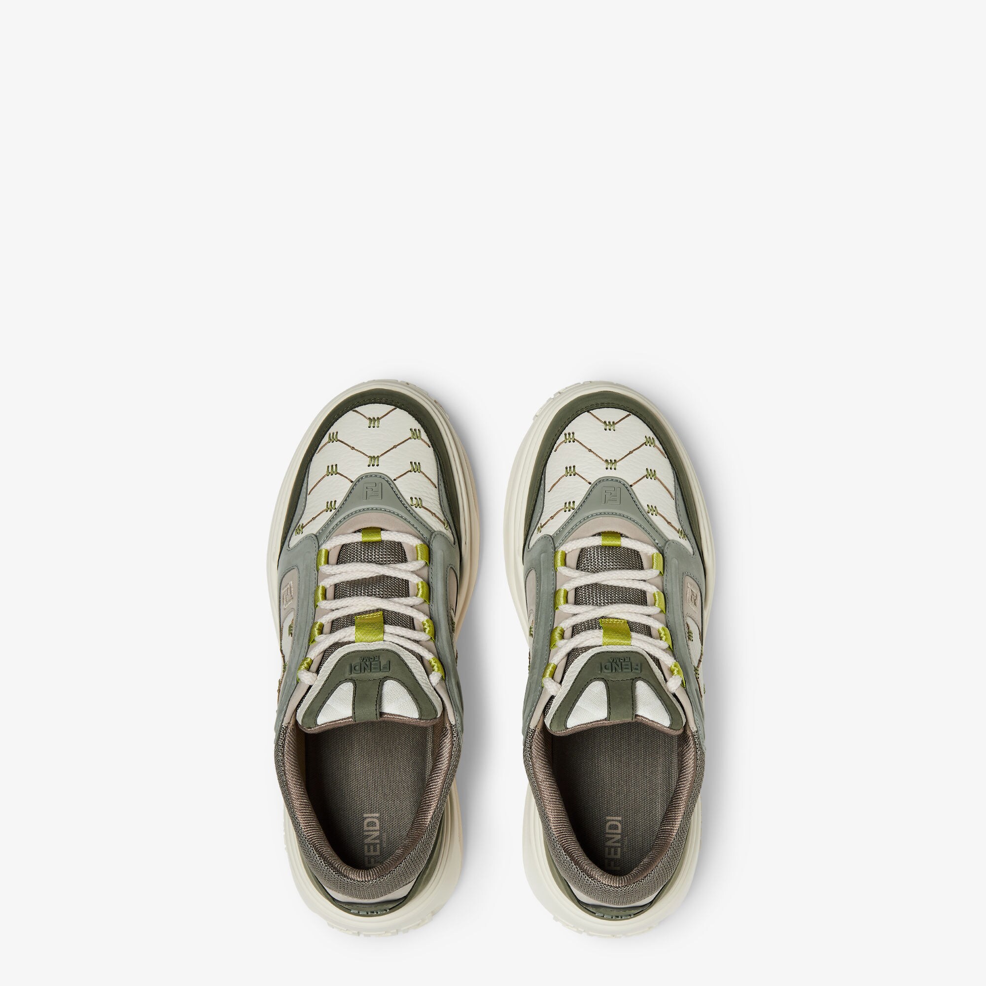 スニーカー FENDI Men Sneakers Green 7E1728AU21 F1RSW Fendi Force sneakers Leather Green | Fendi