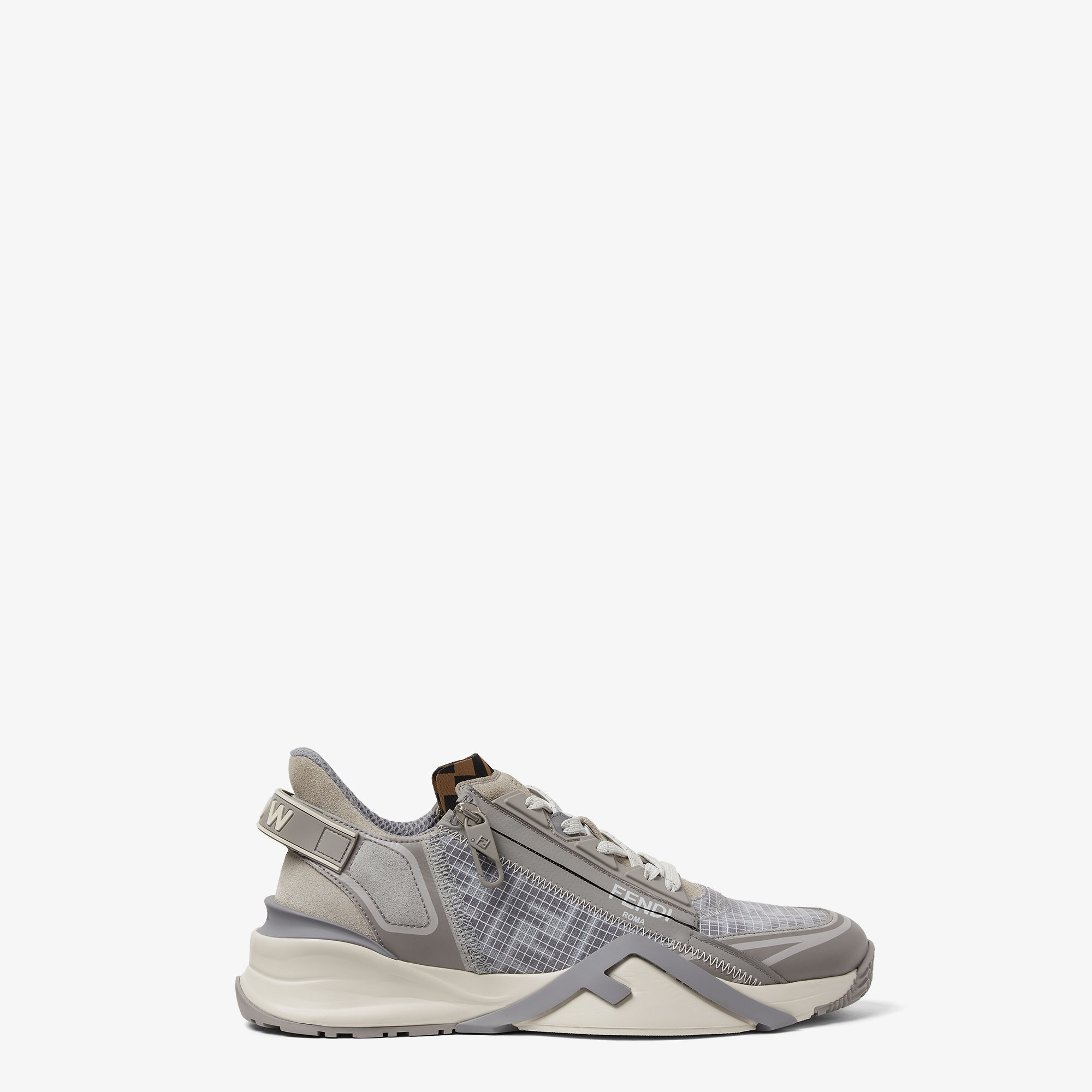 FENDI ROMA FF カーリ グラフィ テクニカルメッシュ スニーカー Fendi Flow Sneakers - Gray | FENDI US