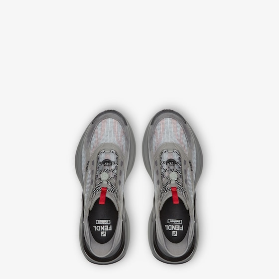 Fendi Slip-on running sneakers featuring elastic laces with lock | Thumbnail 4