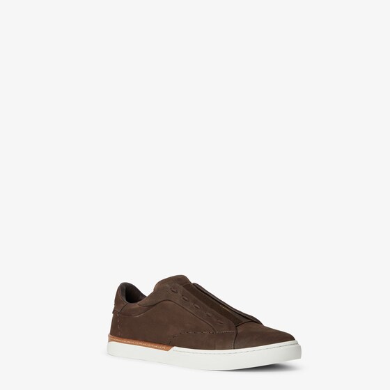 Fendi City slip-on trainers with a wide brown elastic | Thumbnail 2