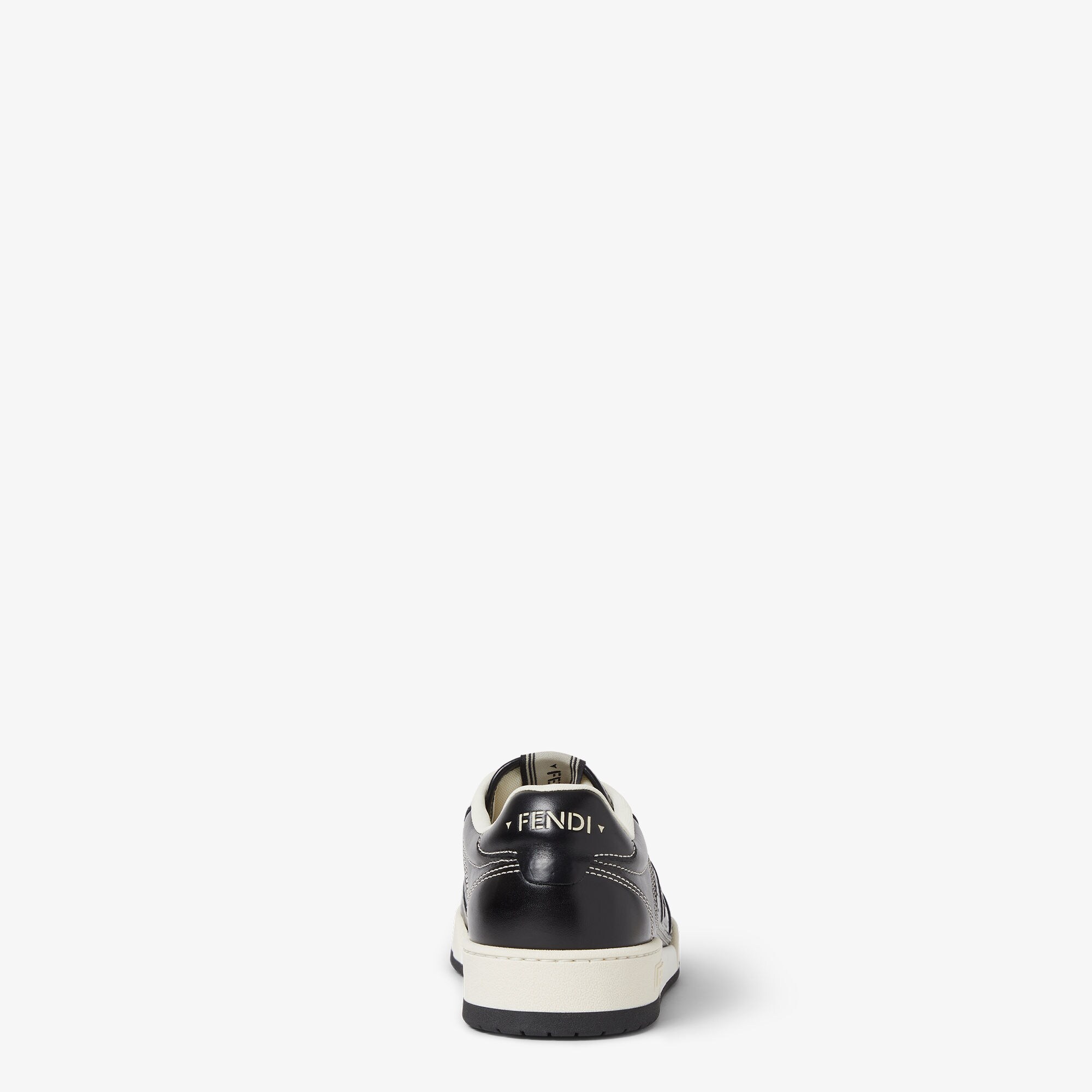 حذاء رياضي Fendi Match حذاء بارتفاع الكاحل من الجلد باللون الأسود 3