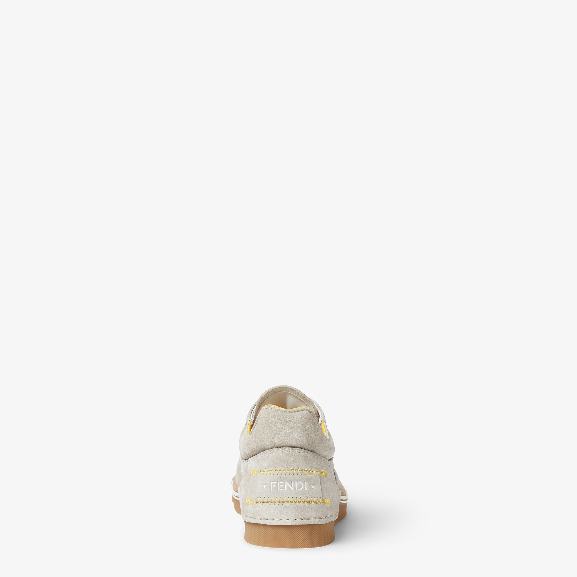 حذاء Fendi Fender الرياضي أحذية رياضية بارتفاع الكاحل من جلد سويد (suede) بلون رمادي فاتح 3