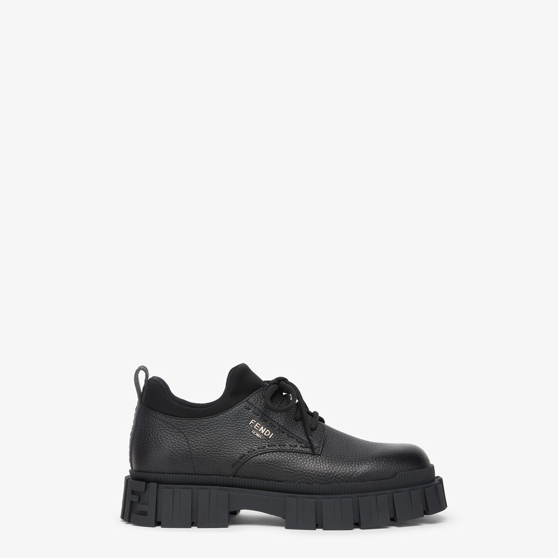 Fendi Force Lace ups Leather Black Fendi