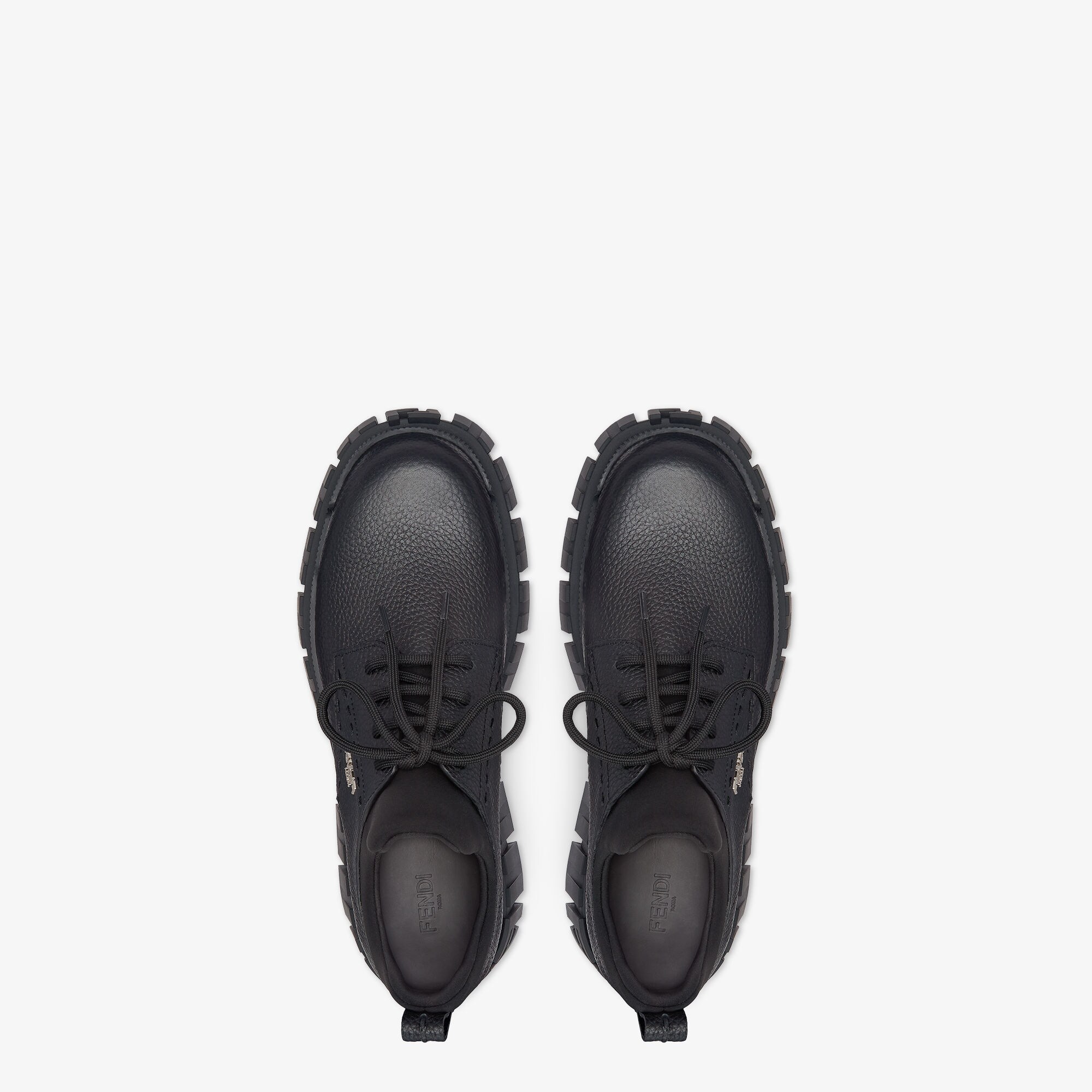 Fendi Force Lace-ups Leather Black | Fendi