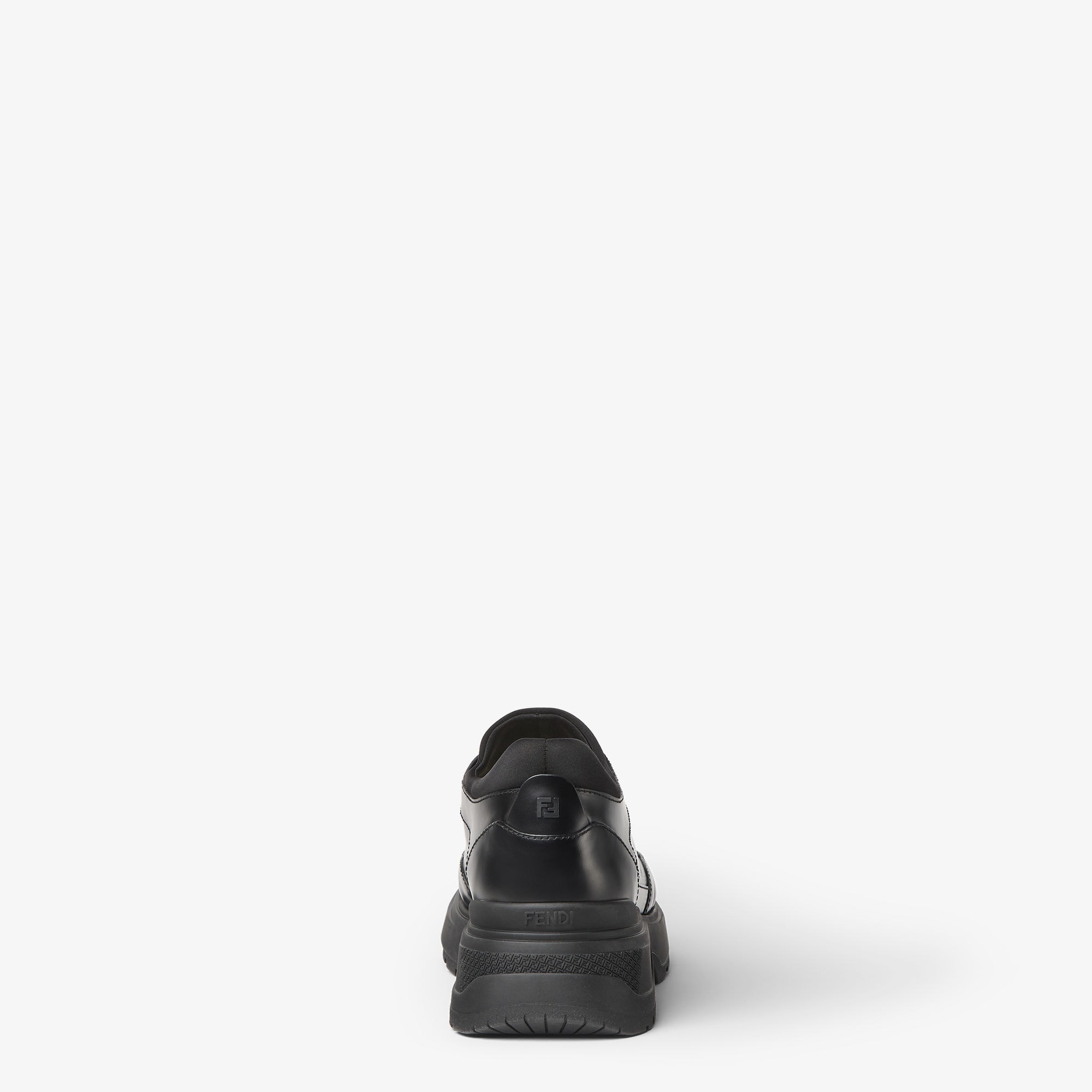 حذاء برباط Fendi Force Light حذاء برباط من الجلد باللون الأسود 3