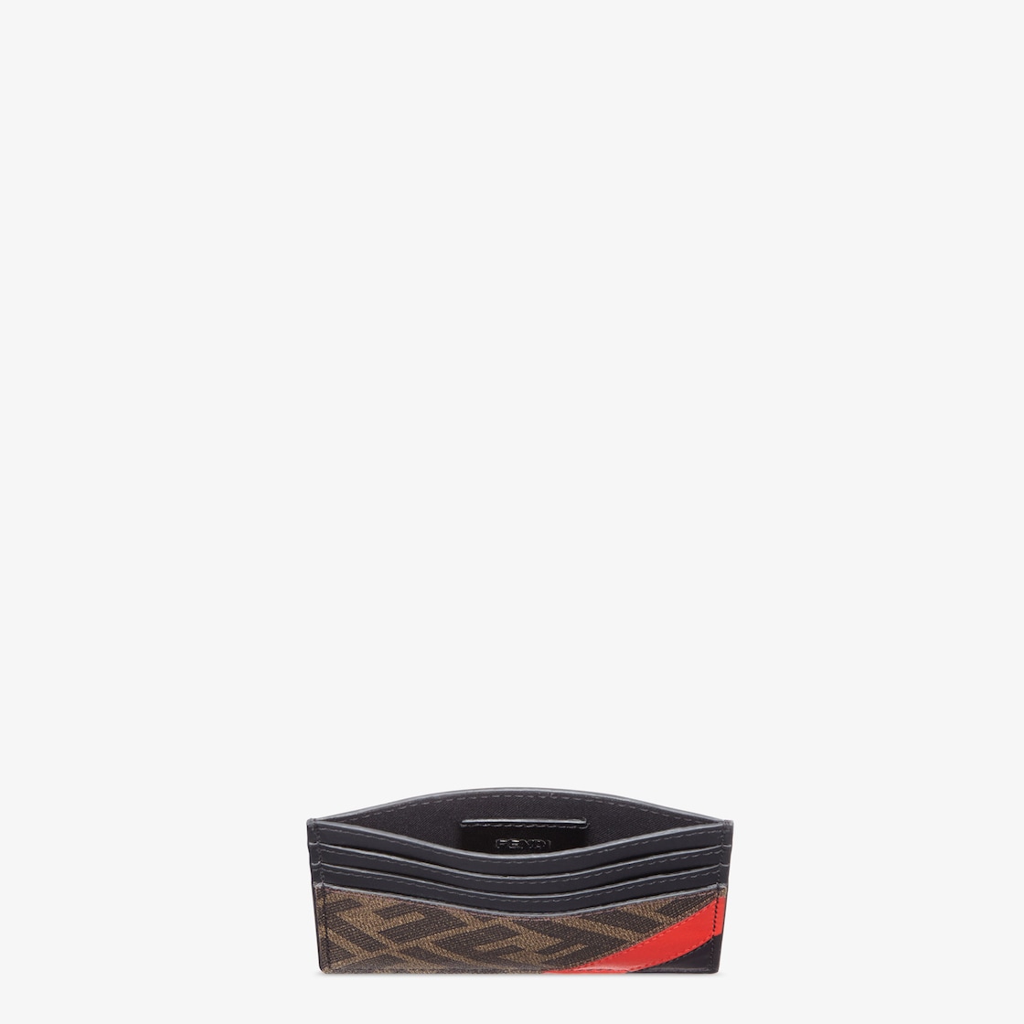 Fendi Diagonal Card Holder Fabric Brown - Image 3/3