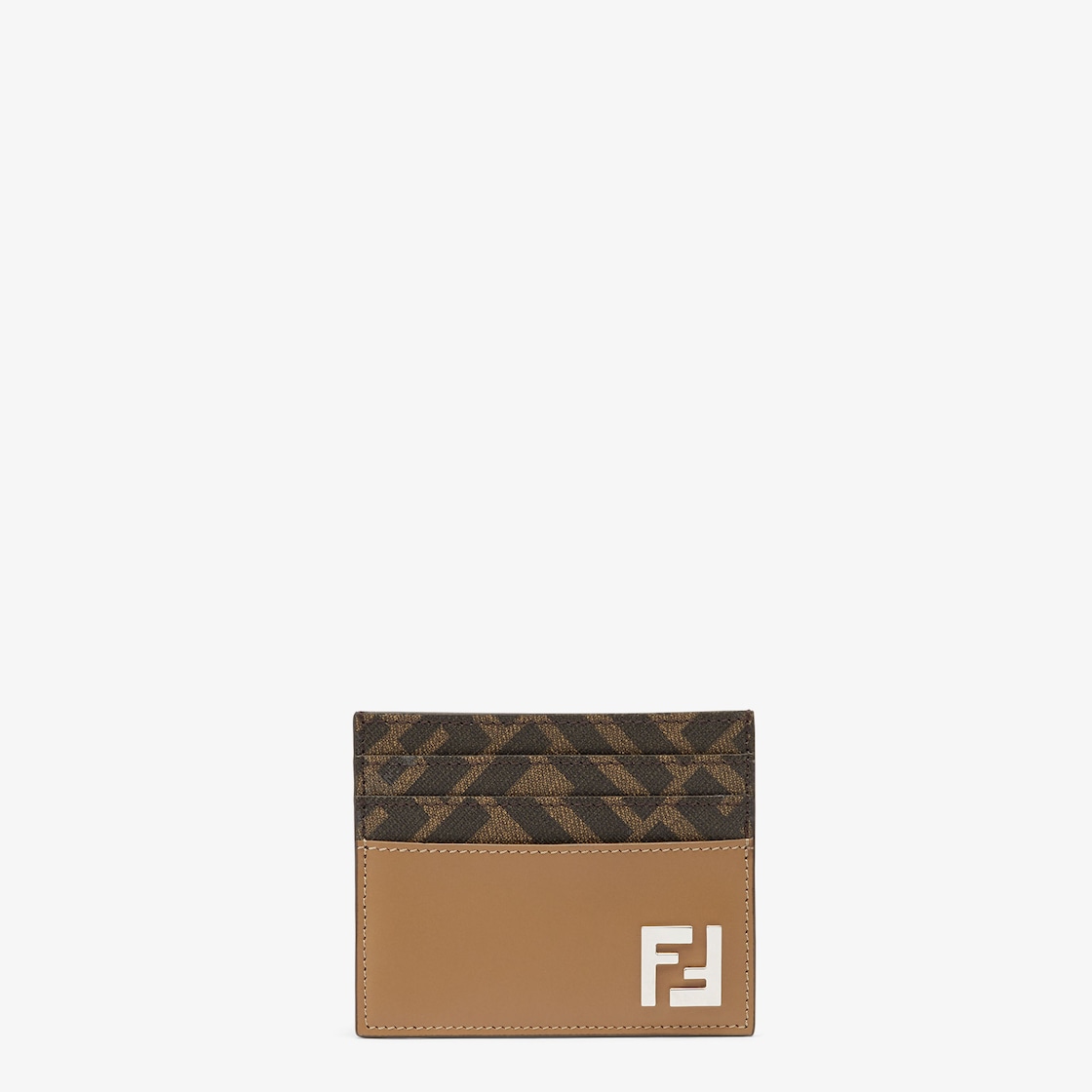 FF Squared Card Holder Leather Beige | Fendi FF Squared Card Holder Leather Beige | Fendi
