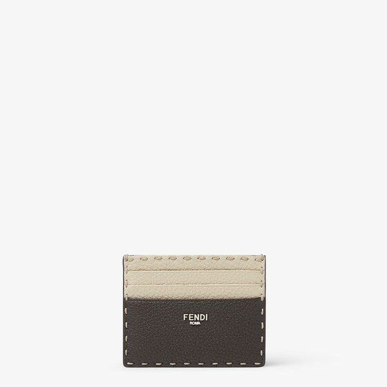 Fendi Selleria Card Holder In Brown