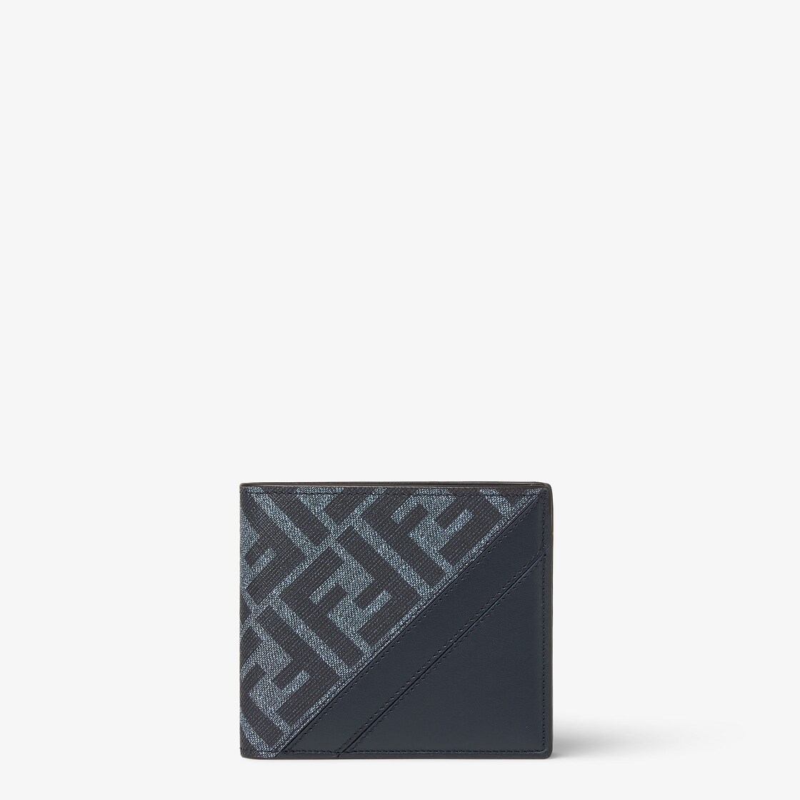 Fendi Diagonal Wallet Fabric Blue Fendi