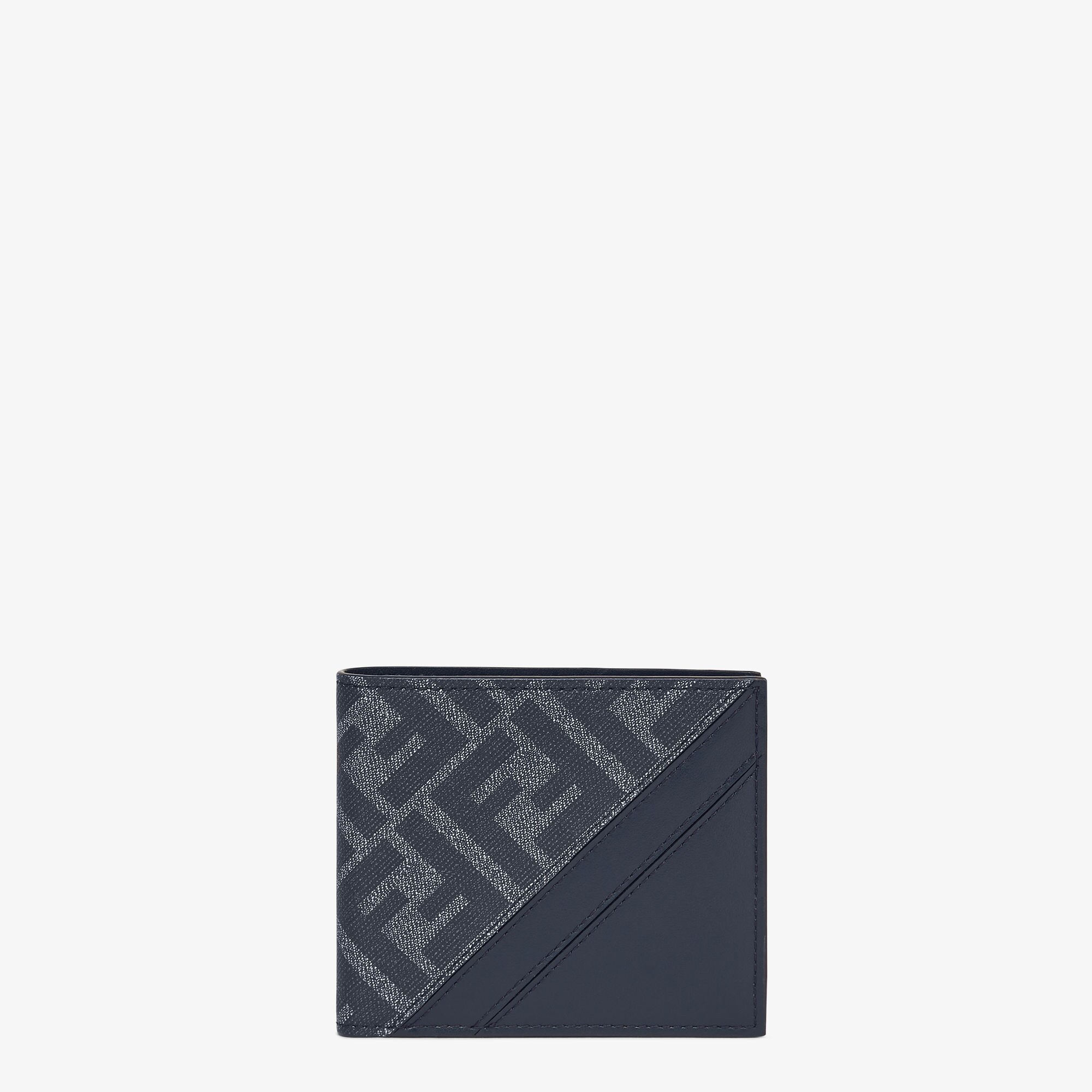 Fendi Diagonal Wallet Fabric Blue Fendi