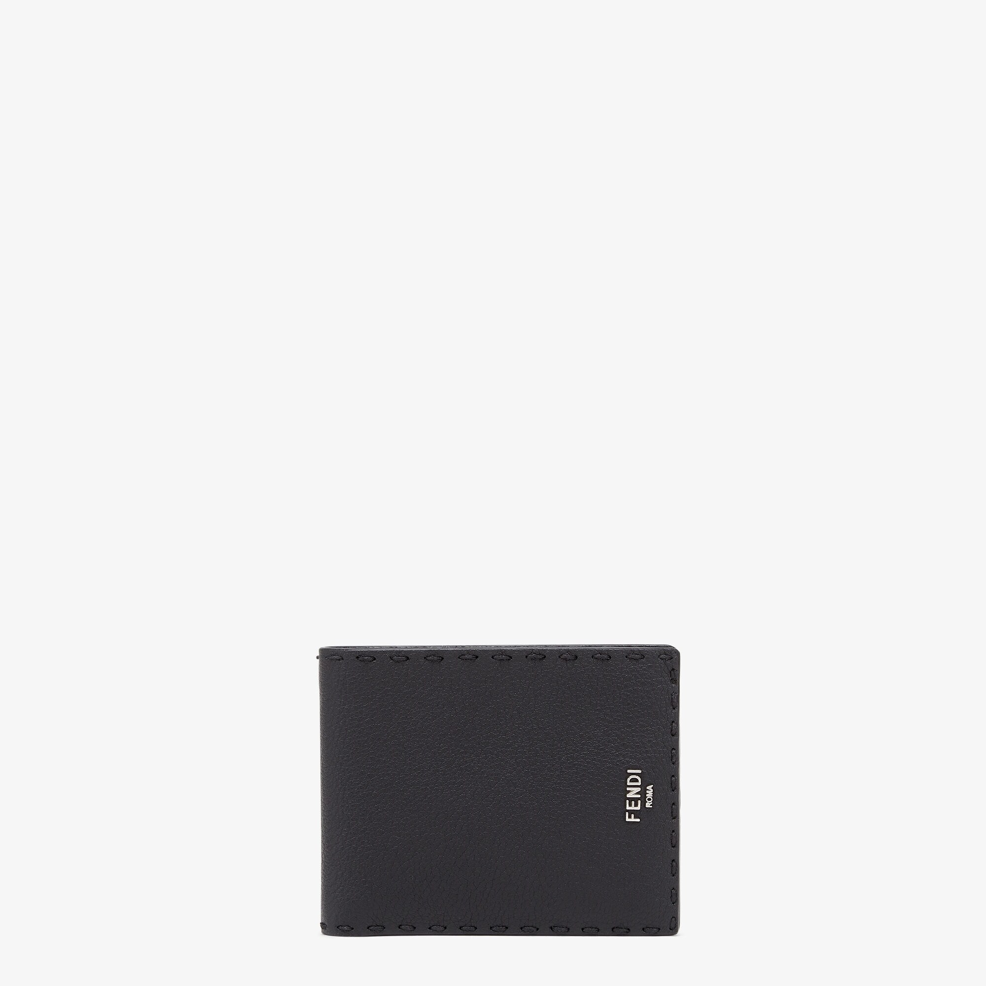 Selleria Wallet Black leather bi fold wallet Fendi