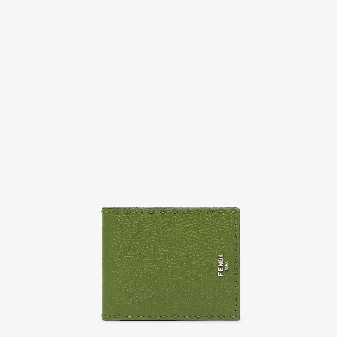 Selleria Wallet Green Selleria bi fold wallet with 132 hand sewn stitches Fendi