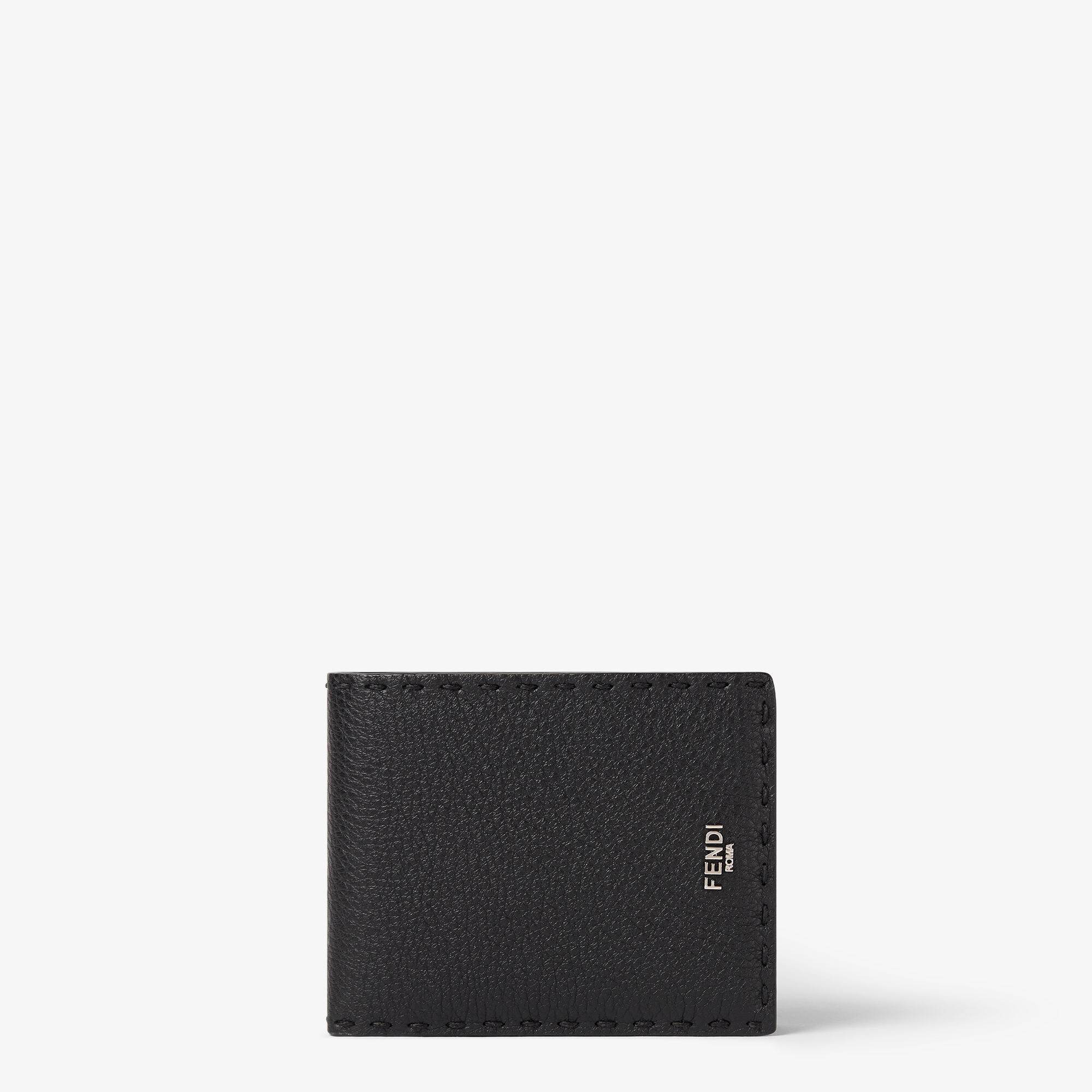 Selleria Wallet Cuoio Romano leather Black | Fendi