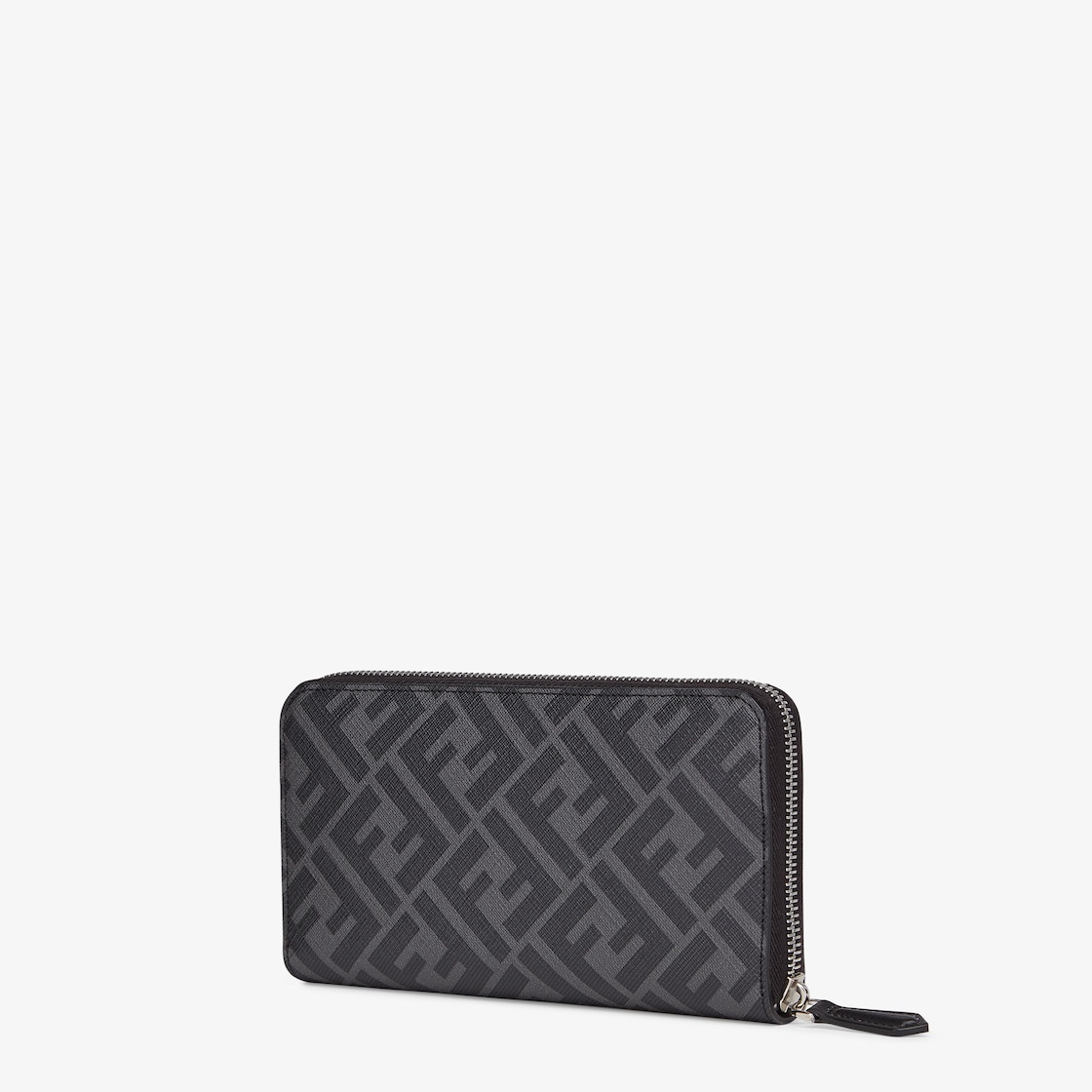 美品.FENDI ジップアラウンド財布　グレーファブリック