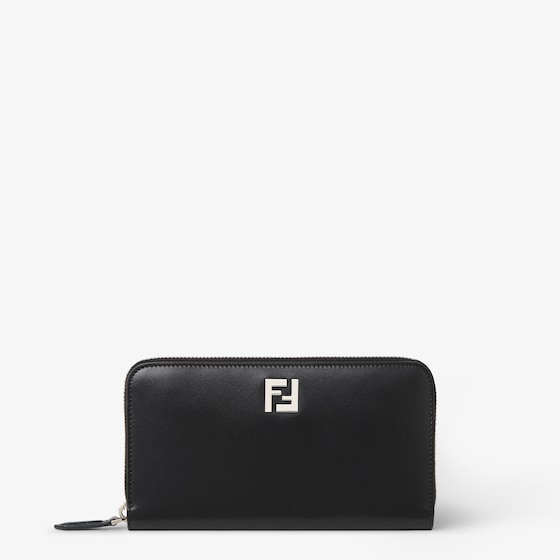 Fendi Ff Squared Zip-around In Black