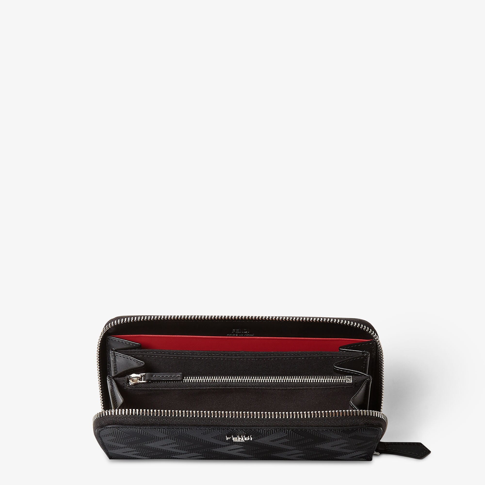 フェンディ シャドー ジップアラウンド財布 レザー ブラック | Fendi