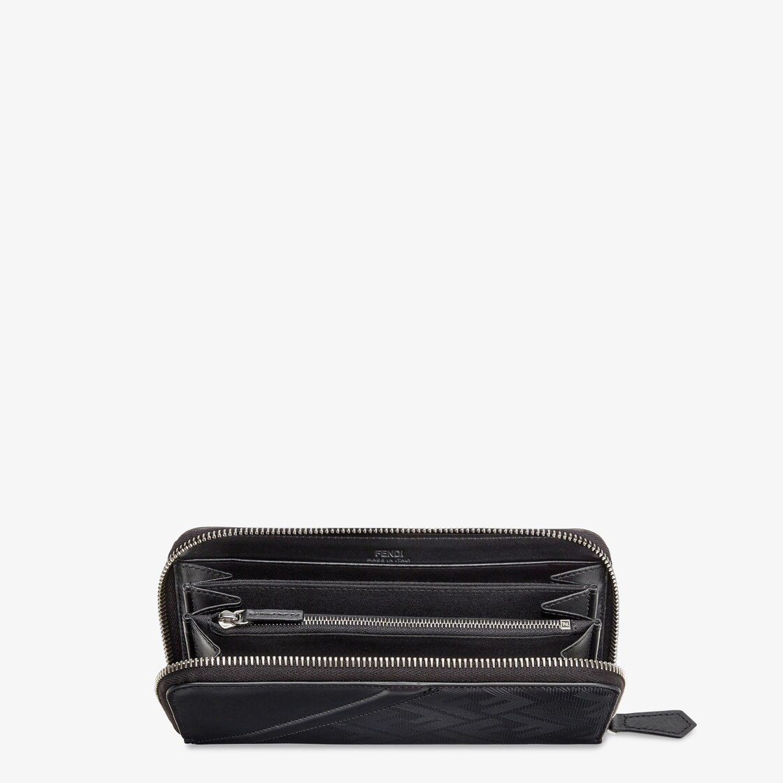 Fendi Shadow Diagonal Zip Around Leather Black | Fendi