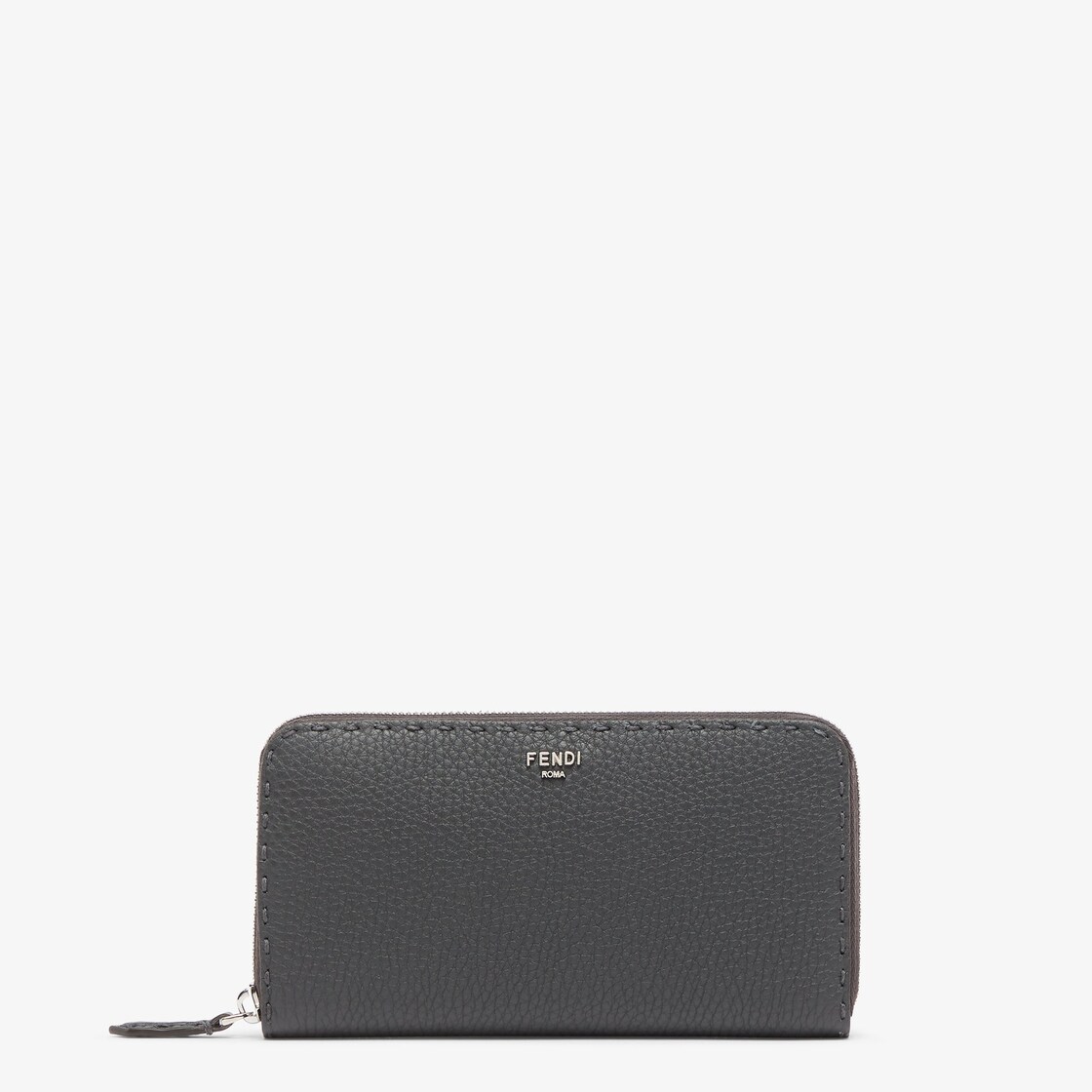 Selleria Zip-Around - Grey leather wallet | Fendi