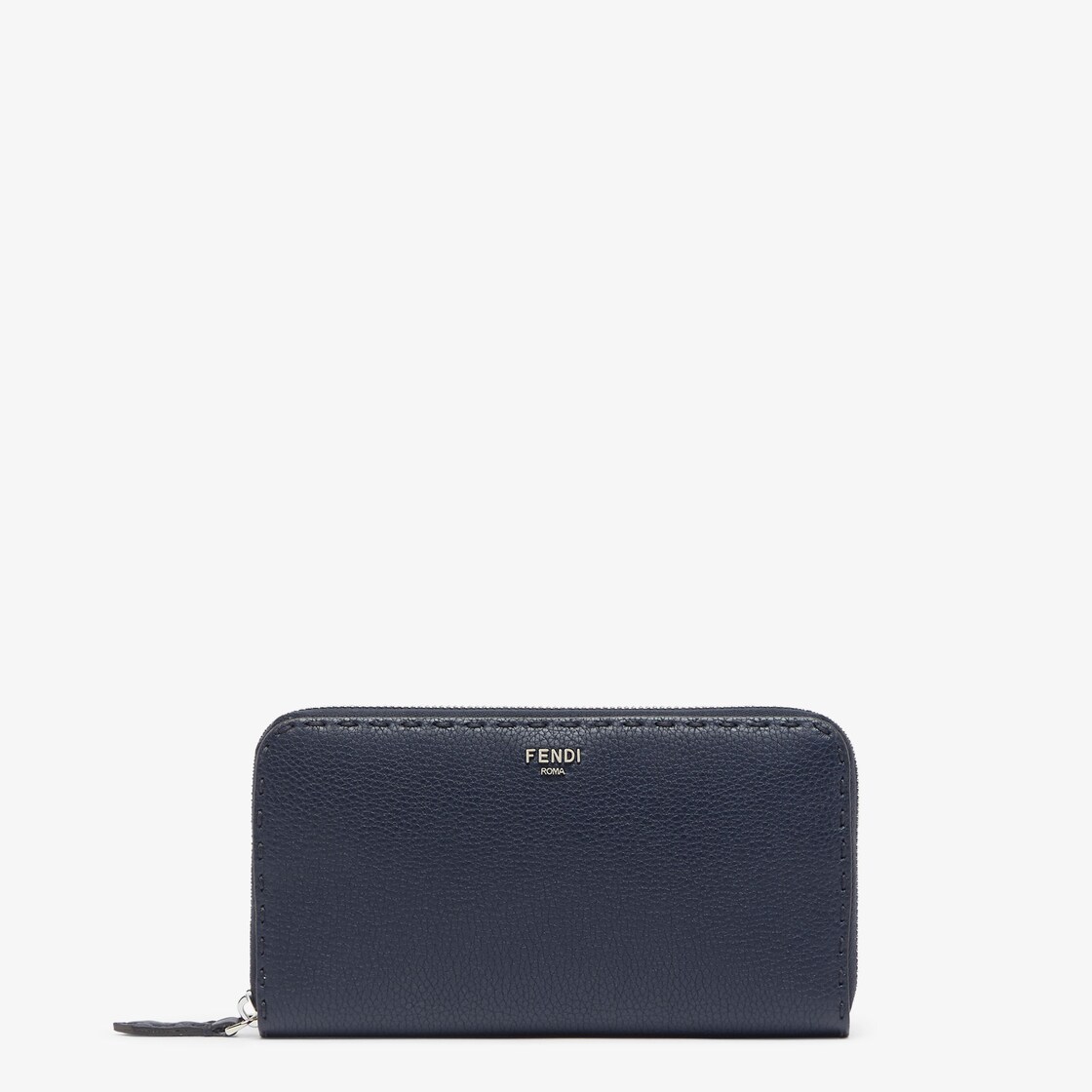 Fendi Selleria Zip Card Holder Wallet - Blue