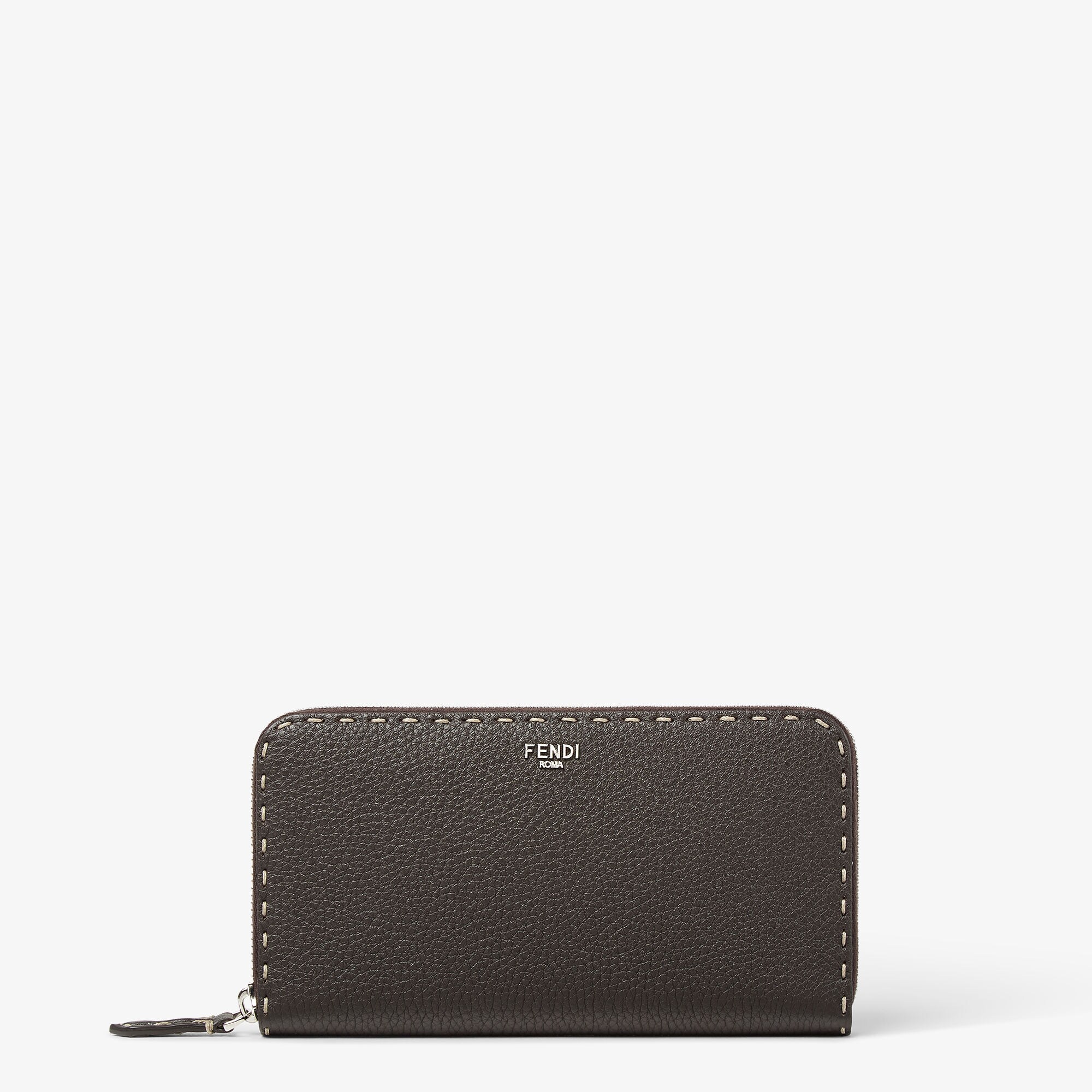 Zipper-Around Selleria Cuoio Romano leather Brown | Fendi