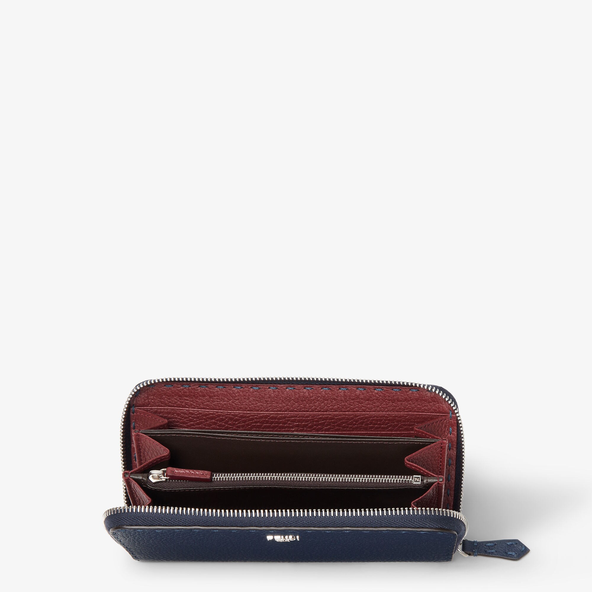 セレリア ジップアラウンド財布 カーフレザー ブルー | Fendi