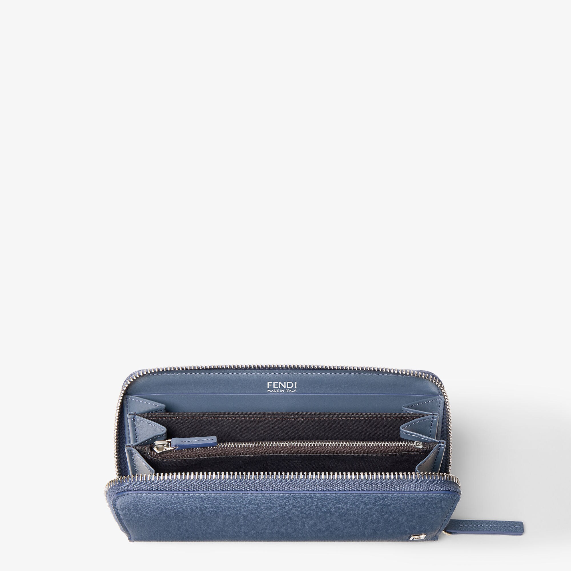 Fendi ハーフブランケット ネイビー FF Zip Around - Light blue | FENDI US