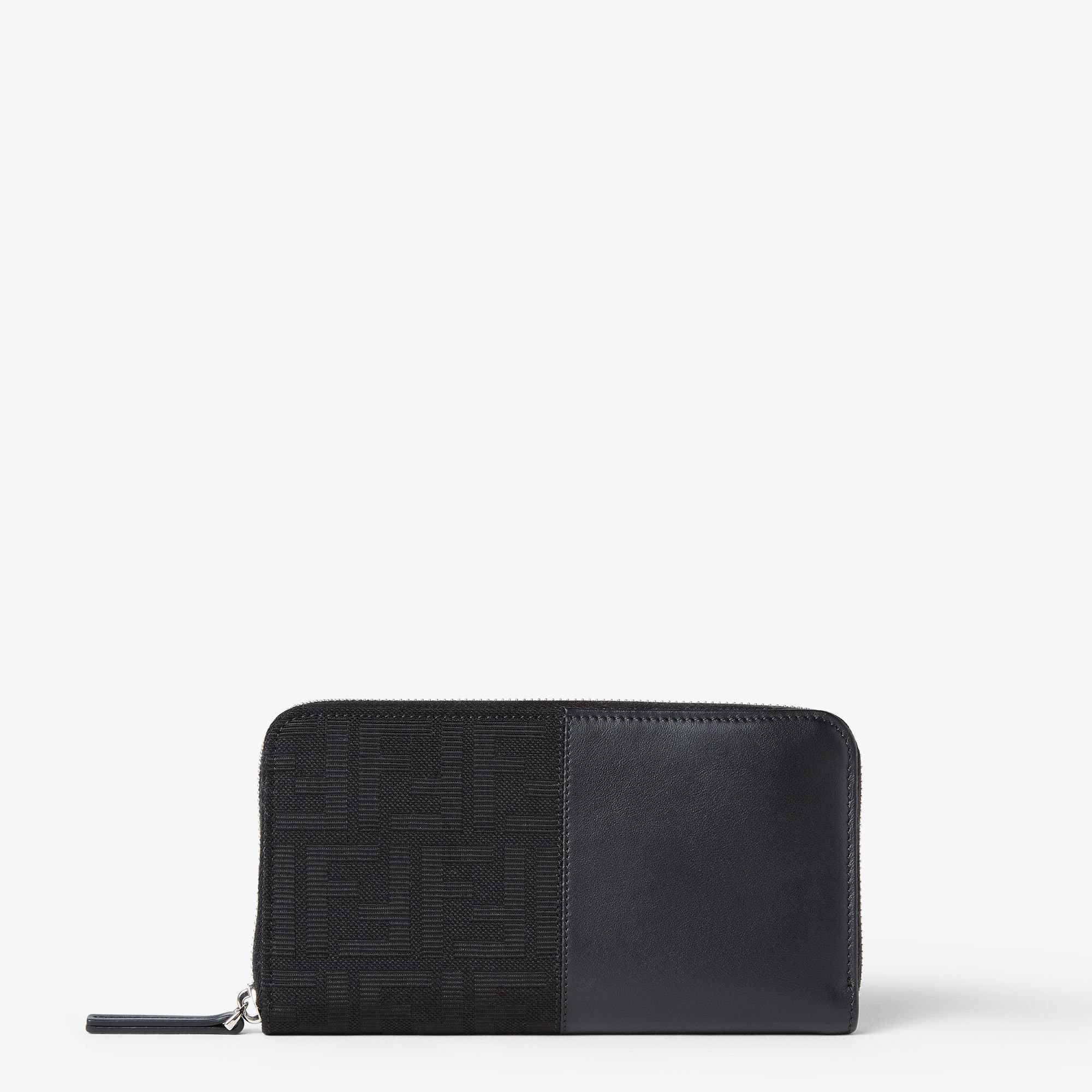 FFジャカード ジップアラウンド財布 ファブリック ブラック | Fendi