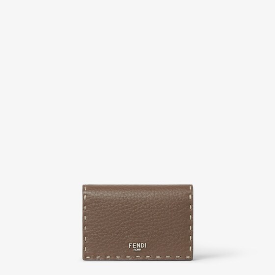 Fendi Selleria Card Holder In Brown