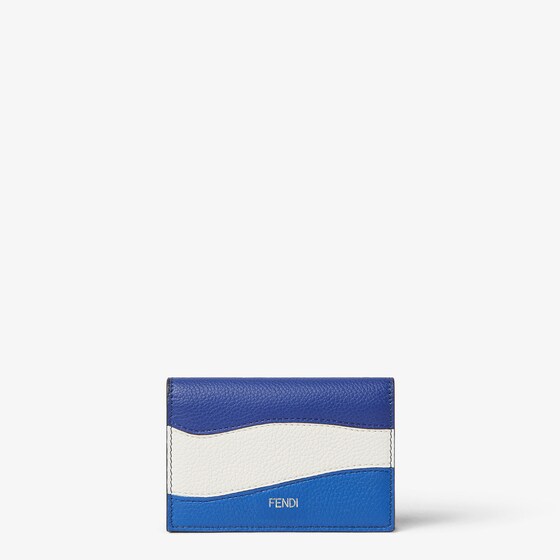 Fendi Colorblock Card Case In Blue