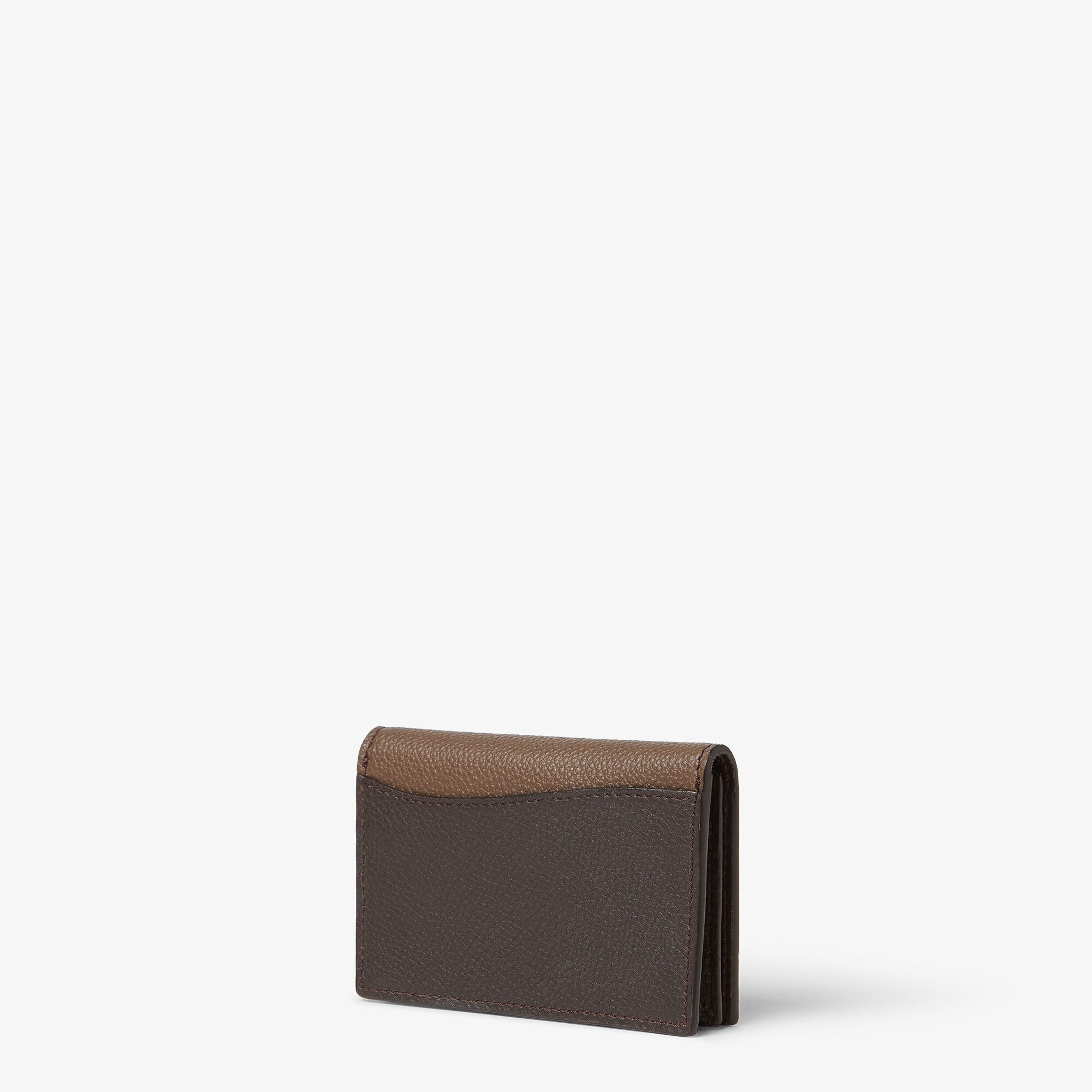 カラーブロック カードケース レザー ブラウン | Fendi