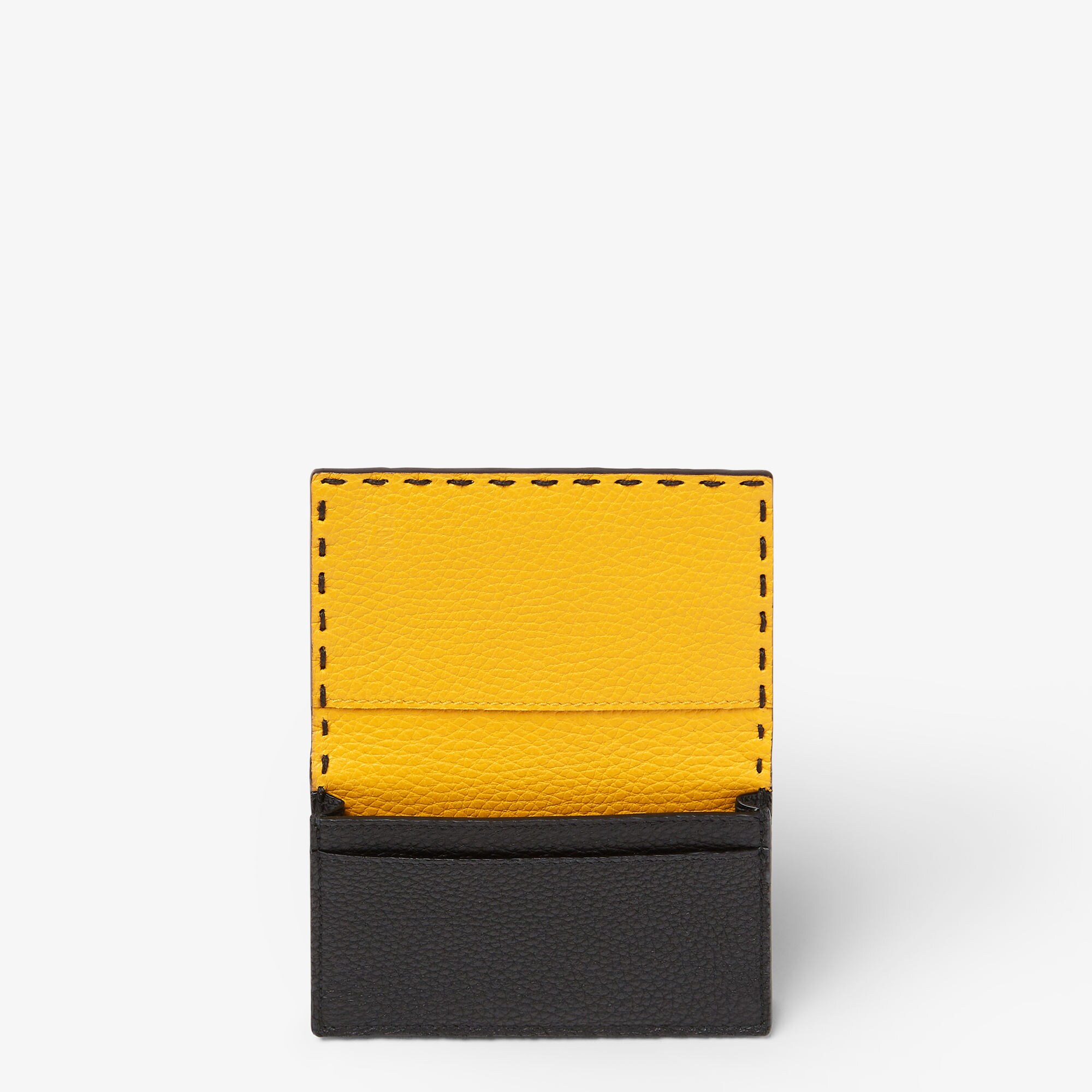 FENDI ケース　ブラック/イエロー セレリア カードケース カーフレザー ブラック | Fendi