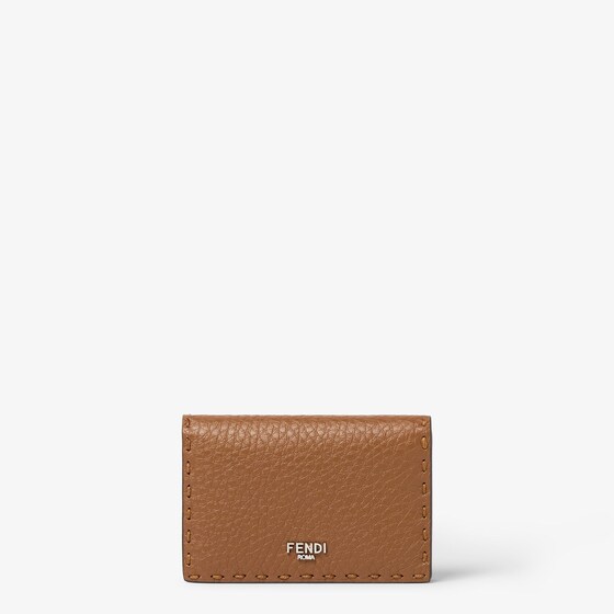 Fendi Selleria Card Case In Brown
