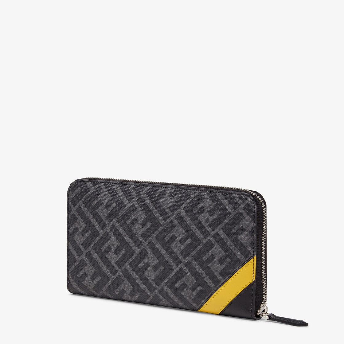 新品未使用】FENDI ジップアラウンド財布 グレーファブリック 財布-