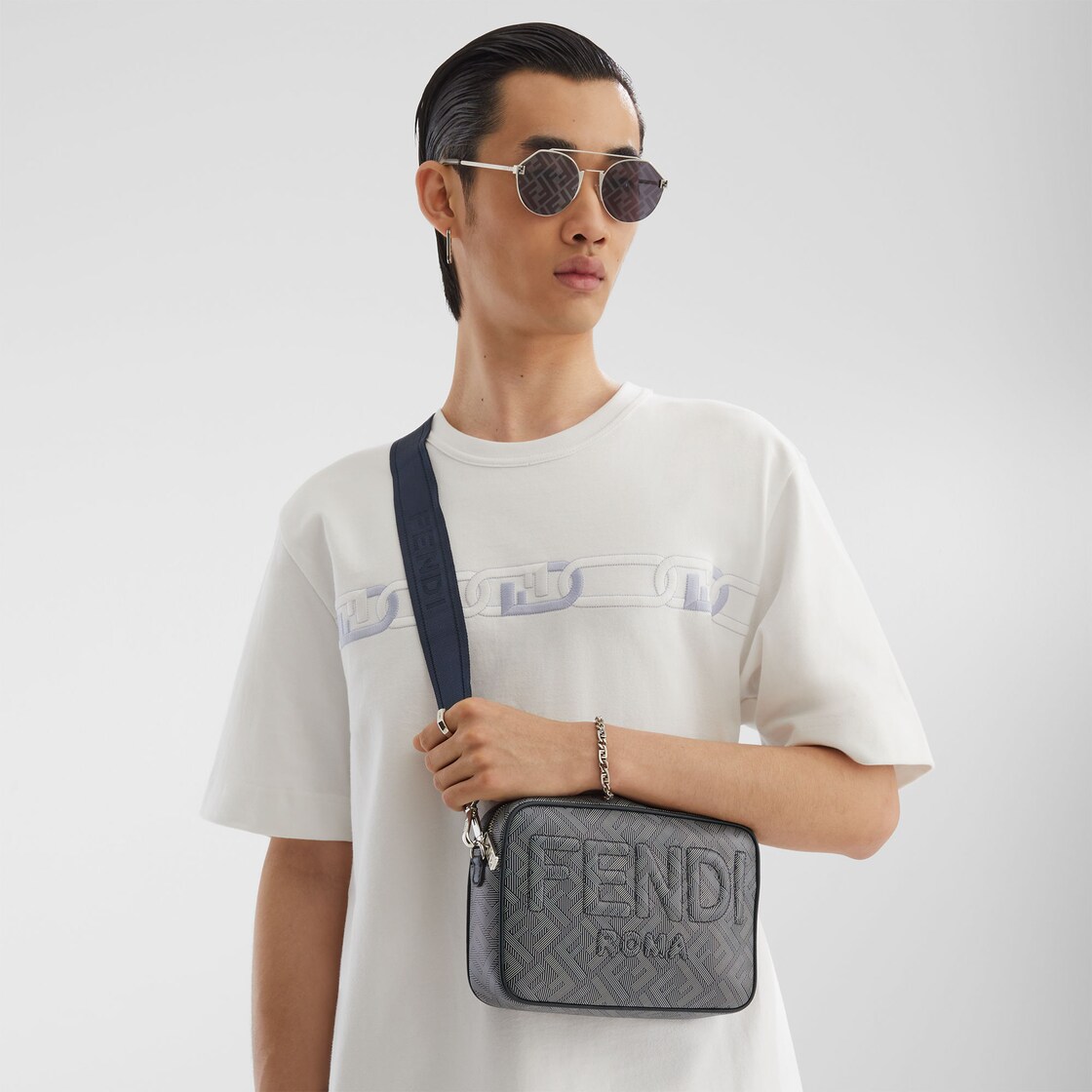 Fendi F is Fendi Embossed FF Camera Bag