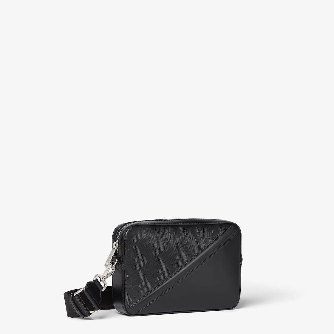 Fendi Diagonal Camera Case Leather Black - Image 3/7