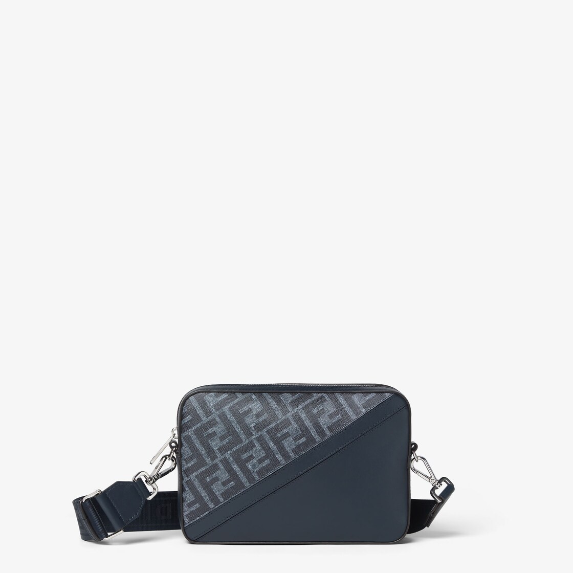 Fendi Diagonal Camera Case - Blue FF canvas bag | Fendi