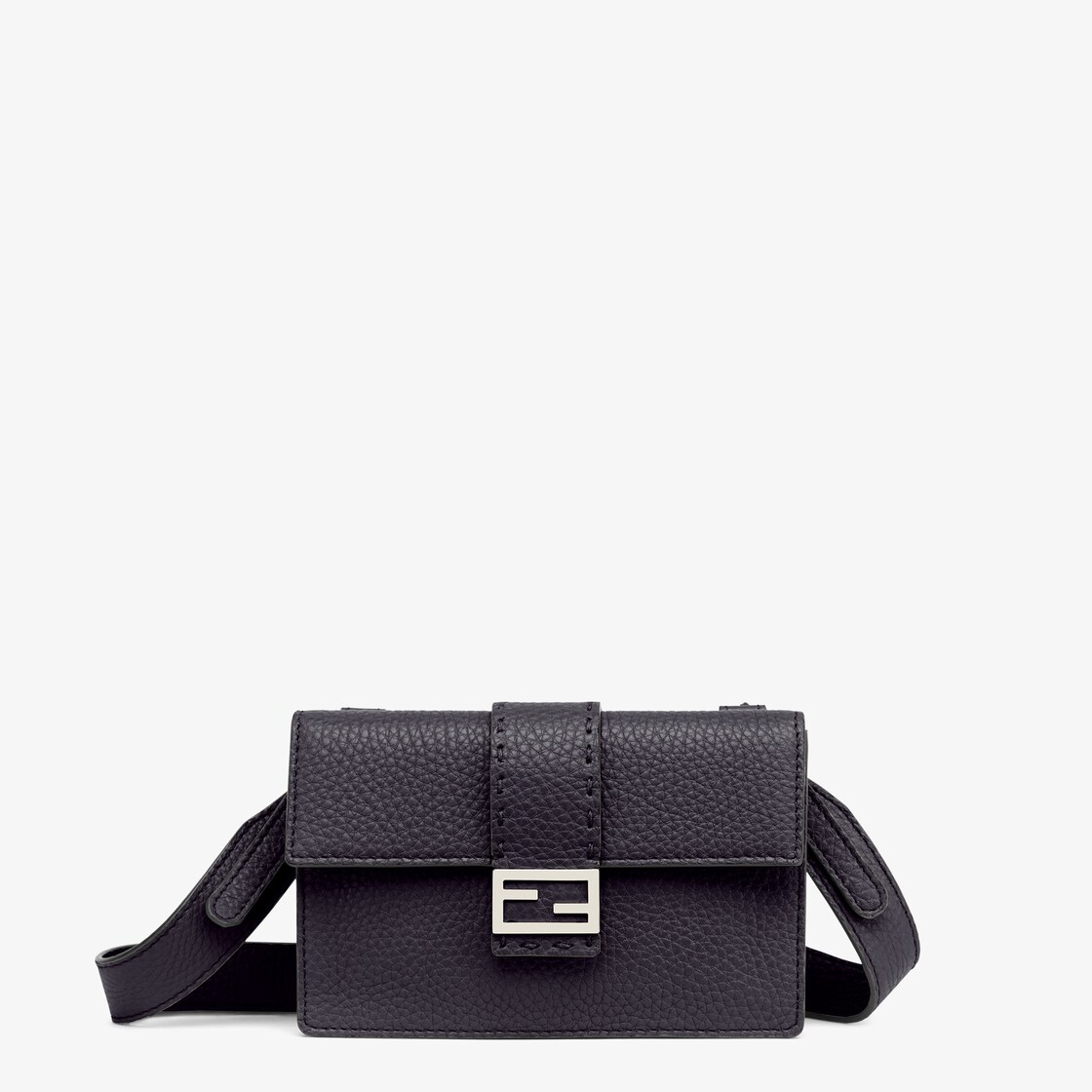 Baguette Leather Pouch in Black - Fendi