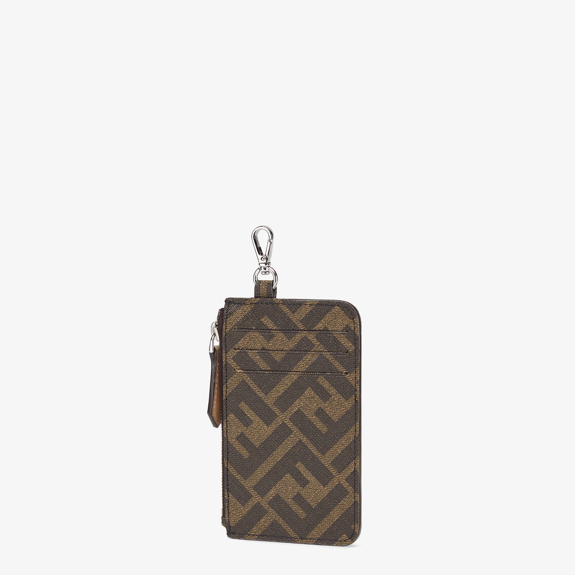 Card holder - Brown fabric card holder | Fendi