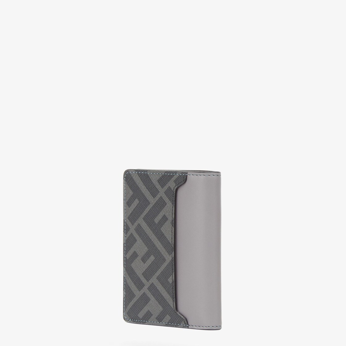 FF Squared Card Holder Leather Gray Fendi