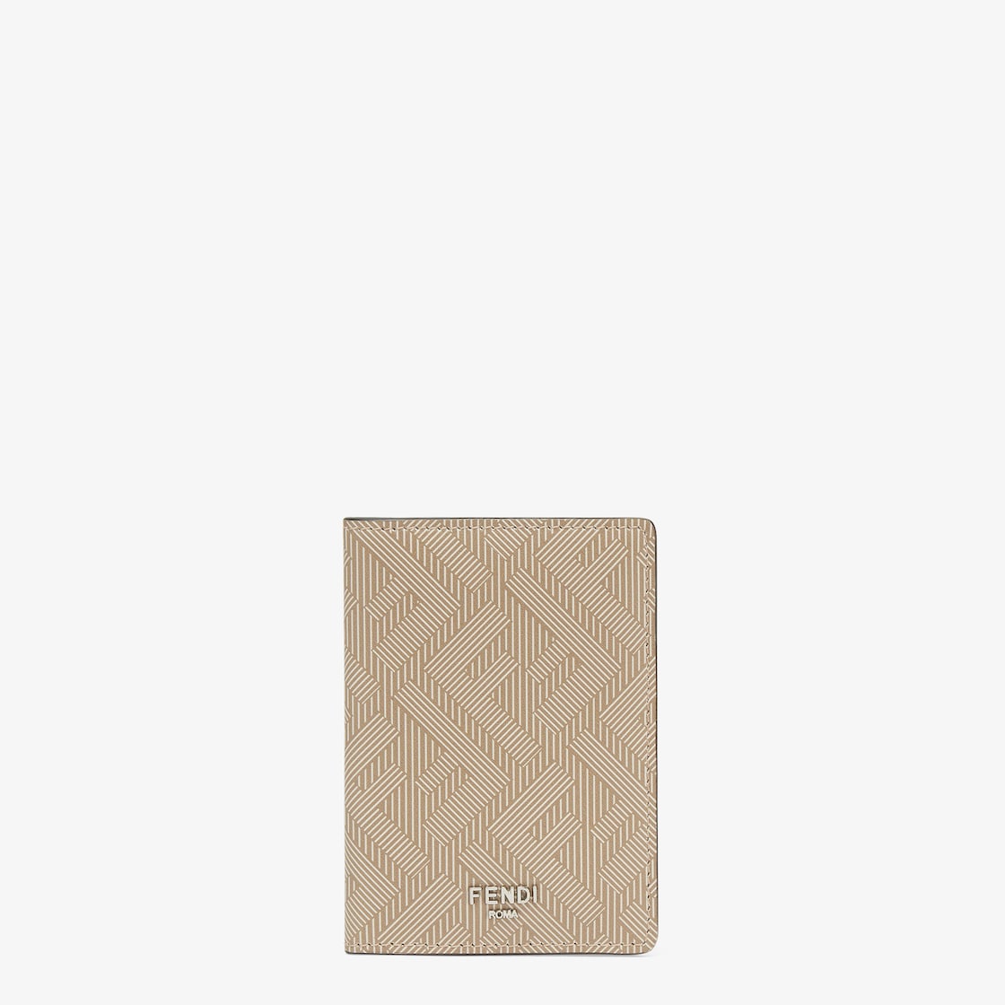 Fendi Shadow Card Holder Leather Beige - Image 1/3