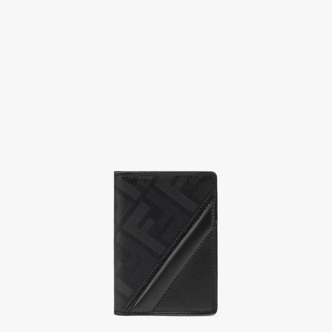 Fendi Shadow Card Holder - Blue leather money clip