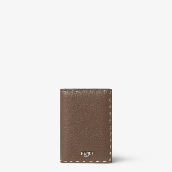 Fendi Selleria Card Holder In Brown