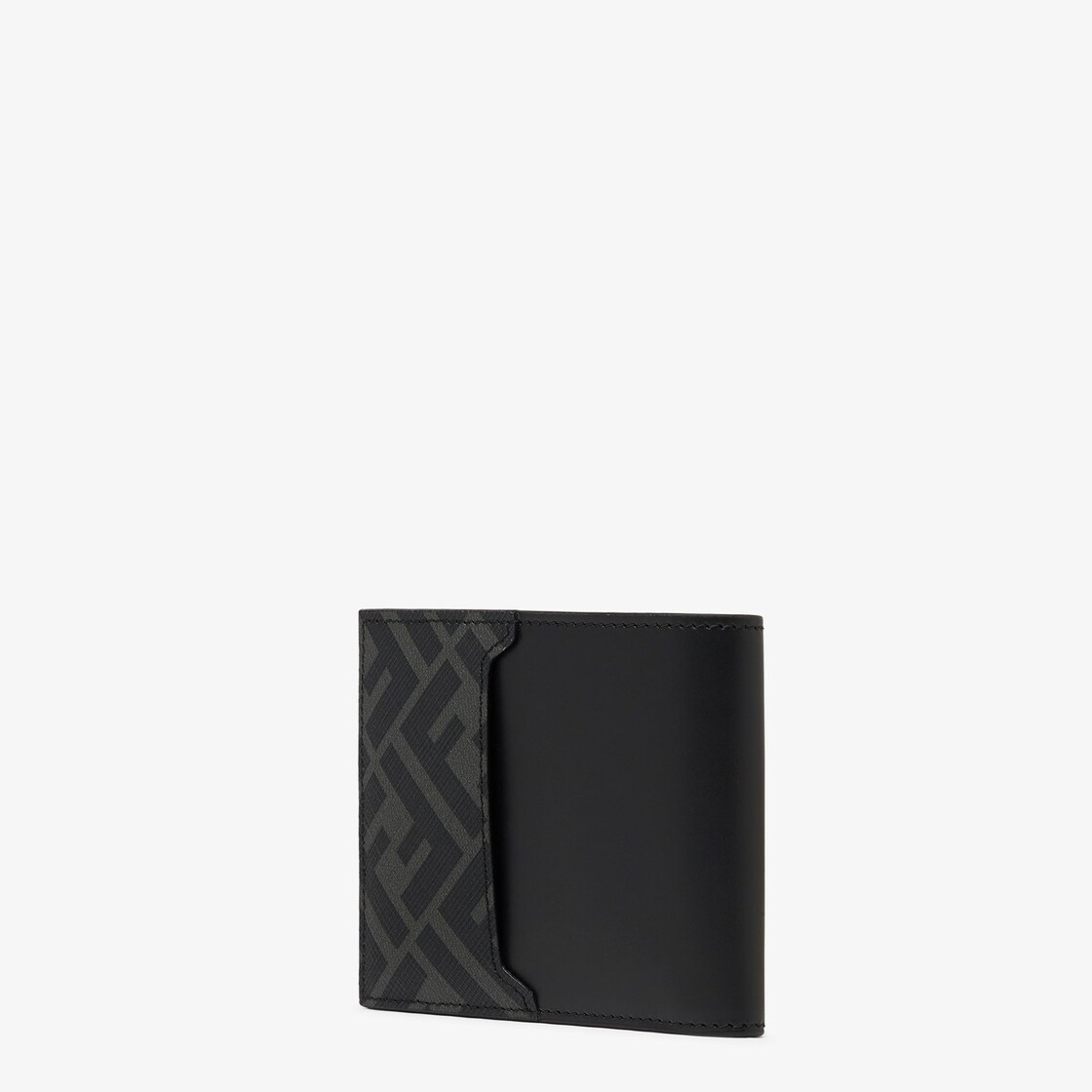 FF Bi fold WalletBlack leather compact bi fold wallet