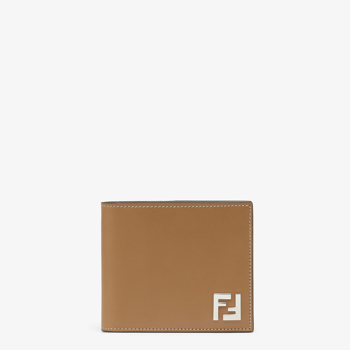 FF Squared Bi-Fold Wallet Leather Beige | Fendi FF Squared Bi-Fold Wallet Leather Beige | Fendi