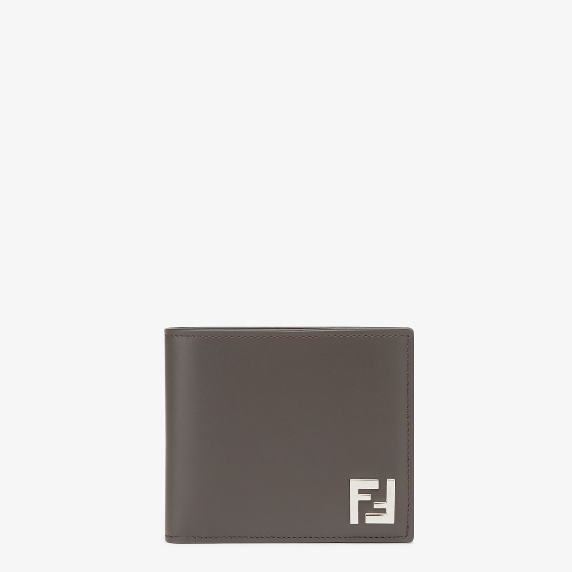 FF Squared Bi-Fold Wallet Leather Brown - Image 1/3