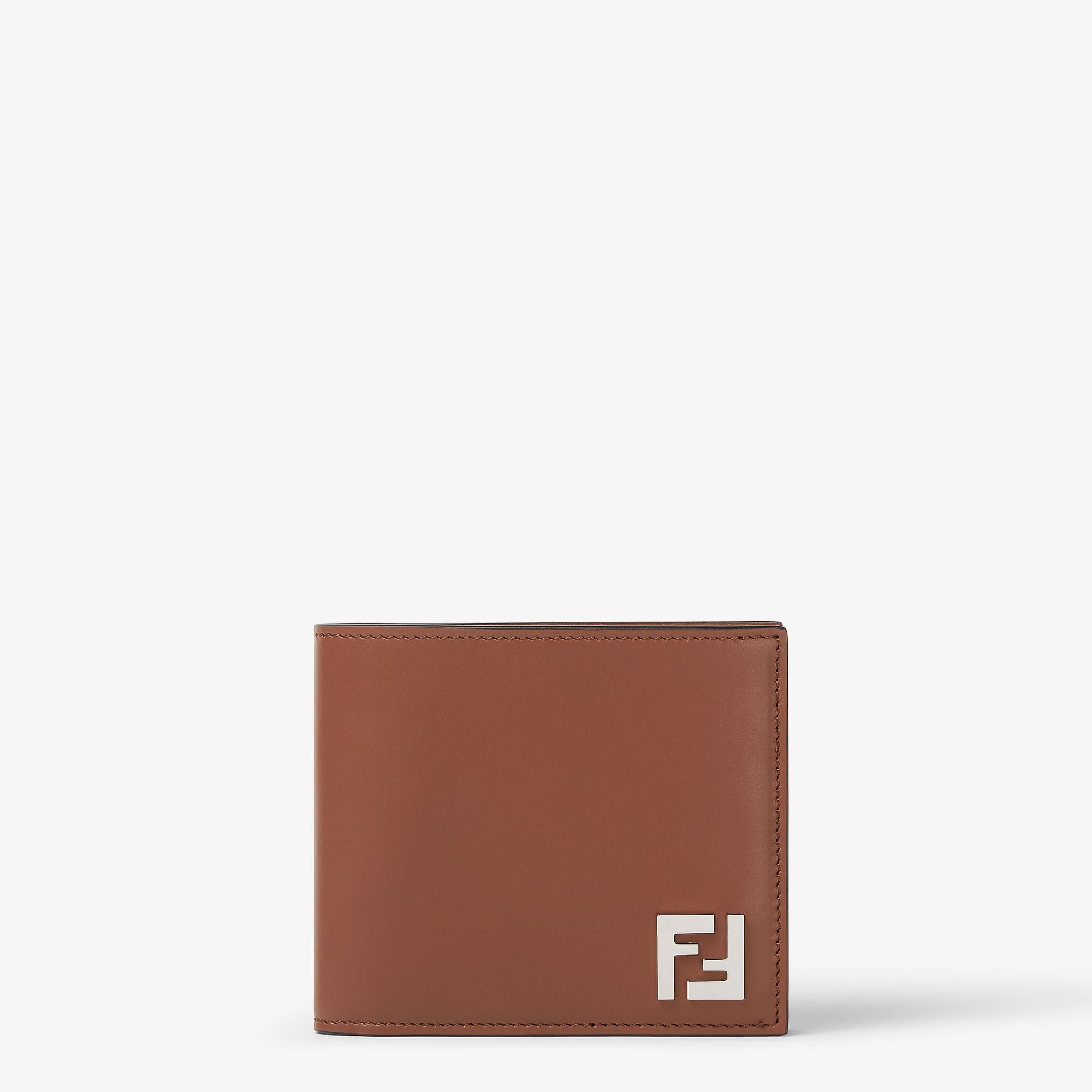 FF Squared Bi-Fold Wallet Leather Brown | Fendi FF Squared Bi-Fold Wallet Leather Brown | Fendi