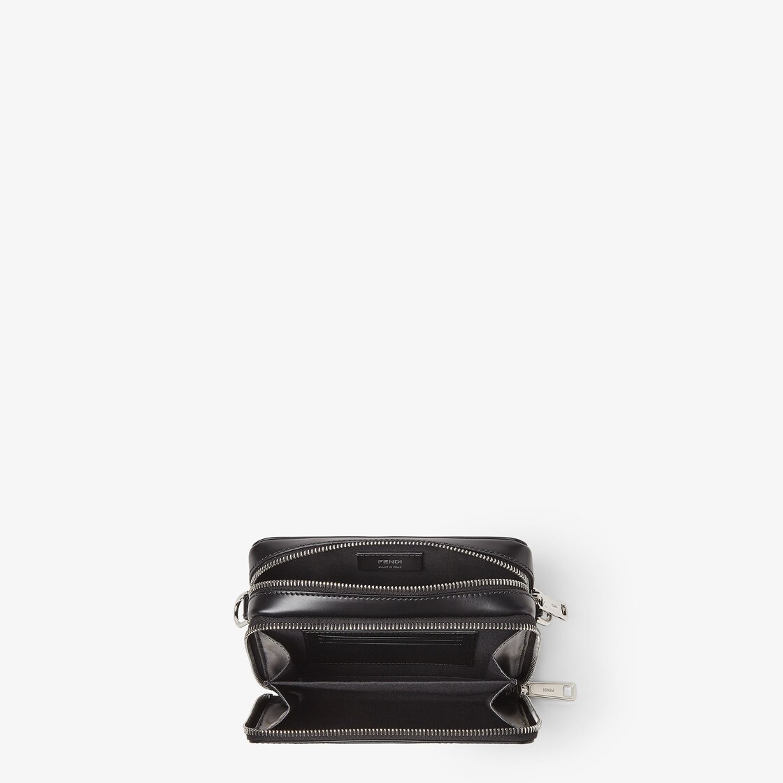 Squared FF Camera Case Organizer - Black leather and FF bag | Fendi