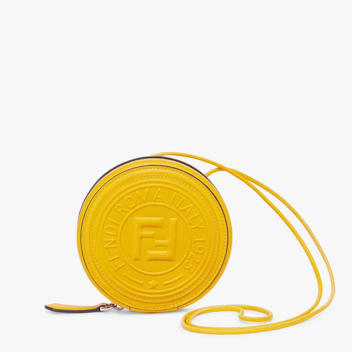 Fendi 1925 Stamp coin purse Yellow leather coin purse Fendi