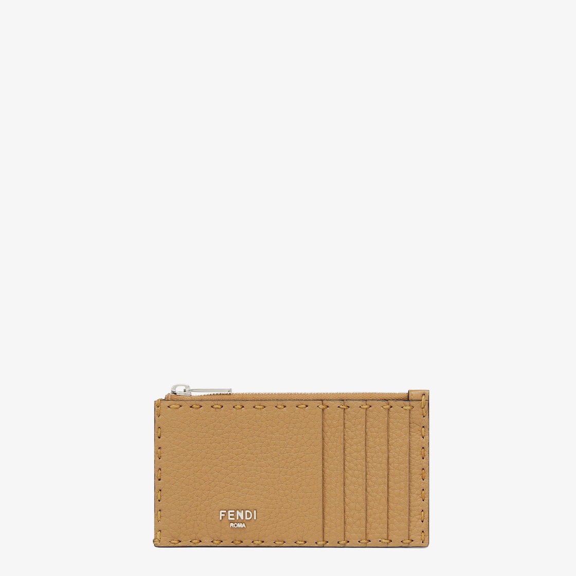 Selleria Card Holder - Beige Selleria card holder with 78 hand-sewn  stitches | Fendi